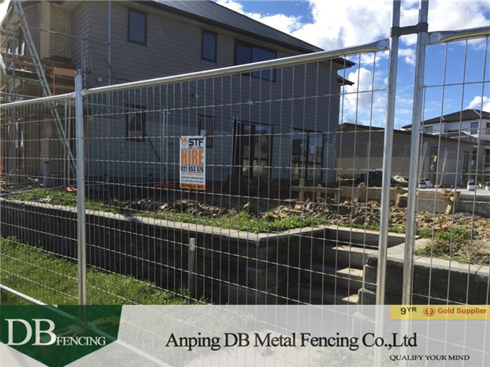 Temporary fence system installed around the house site in Auckland