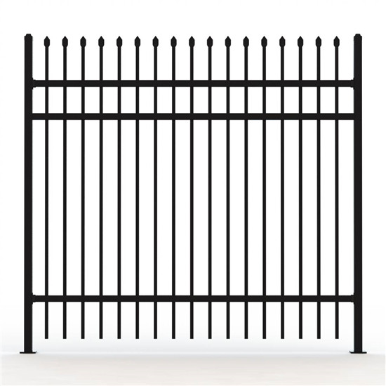 commercial steel picket fence drawing