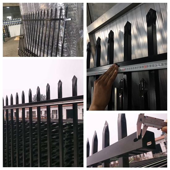 steel fence length, height and tube size