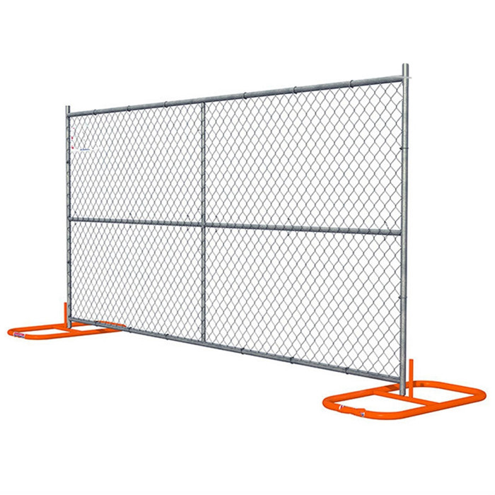 temporary chain link fence drawing with stands 