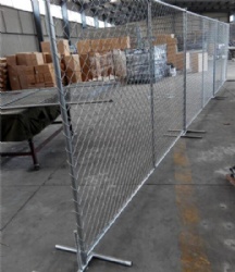 Hot sale galvanized used chain link fence temporary construction fence panels