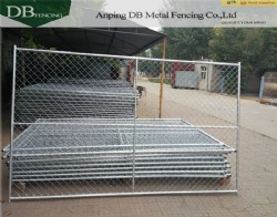Hot dipped galvanized chain link fence / portable wire mesh fence