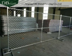 Chain link galvanized removable temporary fence