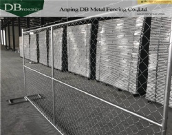 Temporary chain link fence panel for construction