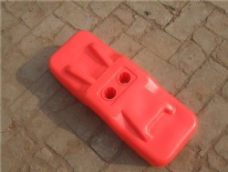 Stackable Design 610 x 220 x 150mm temporary plastic feet used to support the temporary fence