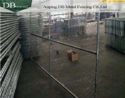 Site temporary fencing panel in canada type 9 Gauge diameter 2'' x 2'' mesh size hot-dipped galvanized