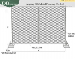 High quality galvanized chain wire portable temporary construction fence from china manufacture