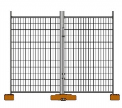 Galvanized temporary fencing for sale with UV plastic base