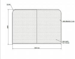 Low construction barrier Interlocking 0range mesh chainlink 3.0x1.1m